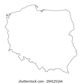 Poland Shape Map Vector