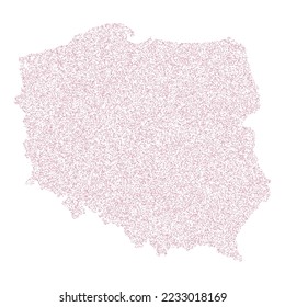 Dibujo de patrón de Silhouette Pixelated de Polonia
