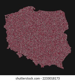 Poland Silhouette Pixelated pattern illustration