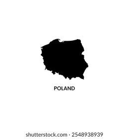 Poland simple vector map outline.