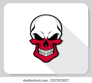 Poland Skull Flag Pride Icon
