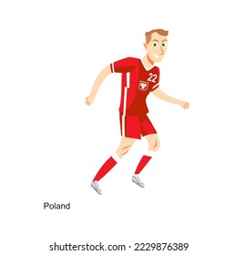 Poland 
Soccer Player Vector Illustration
