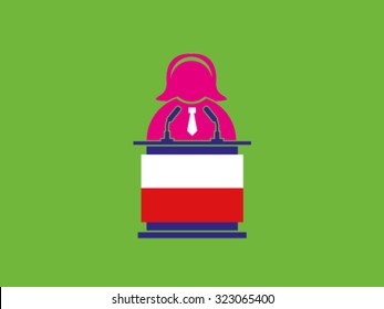 Poland Speech Podium