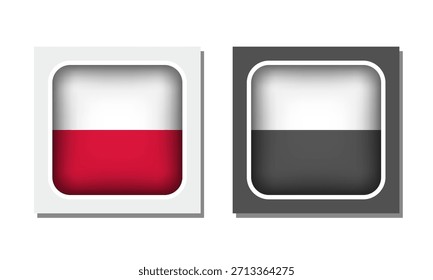 Symbol für abgerundete Flagge in Polen