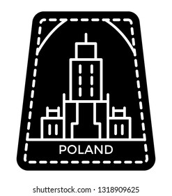 Poland stamp solid icon 