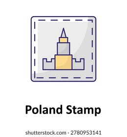 Poland Stamp Vector Icon which can easily modify or edit
