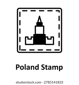 Poland Stamp Vector Icon which can easily modify or edit
