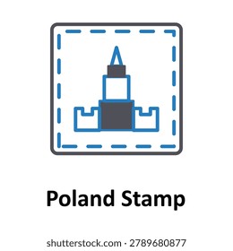 Poland Stamp Vector Icon which can easily modify or edit
