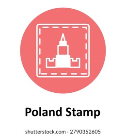 Poland Stamp Vector Icon which can easily modify or edit
