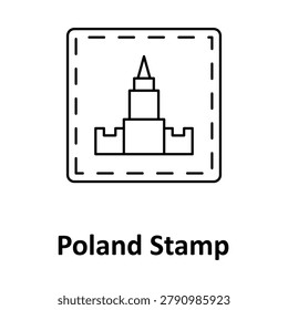 Poland Stamp Vector Icon which can easily modify or edit
