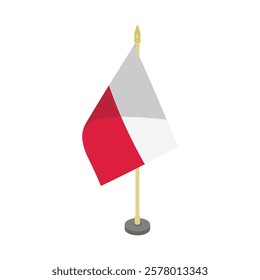 poland table flagpole vector design illustration