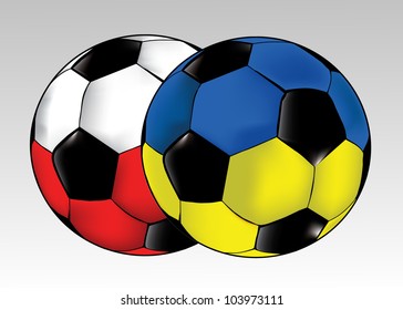 Poland and Ukraine vector balls