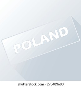 Poland unique button for any design. Vector illustration