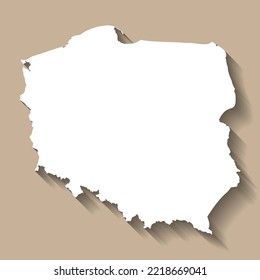Polen Vektor-Landkarte Silhouette
