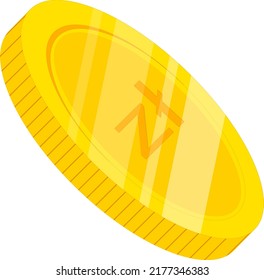 Poland vector hand drawn flag, Polish coins