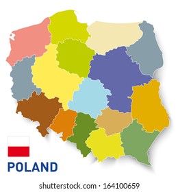 Poland Vector Set Detailed Country Shape Stock Vector (Royalty Free ...