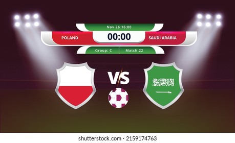  Poland Vs Saudi Arabia  football match scoreboard broadcasts With Match Schedule