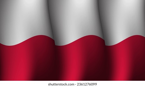 poland waving flag background design vector illustration suitable for poster design about holiday, feast day and national independence day on poland