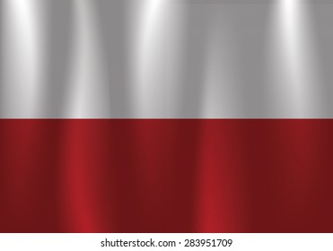 Poland waving flag, satin