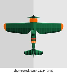 Poland WW2 fighter plane vector illustration