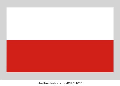 Poland's  official flag, vector illustration