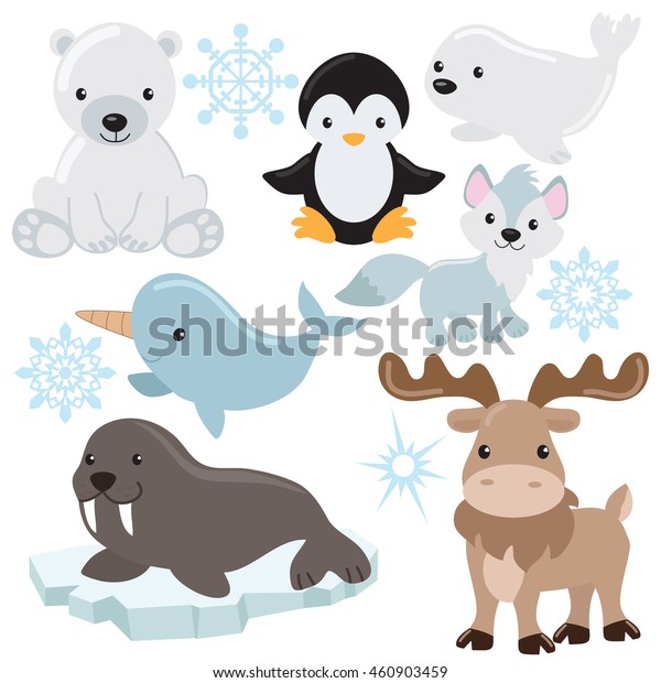 Polar Animal Vector Illustration Stock Vector (Royalty Free) 460903459