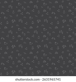 Polar animals seamless pattern. Cute Cartoon arctic animals background. Vector Illustration