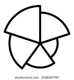 Polar Area Chart Icon Element For Design