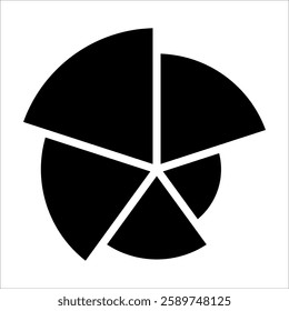 Polar Area Chart Icon Element For Design