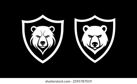 Polar Bear angry in shield