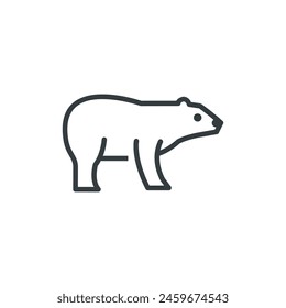 Polar bear animal icon, vector illustration