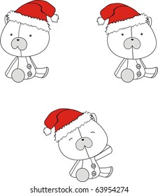 polar bear baby cartoon claus in vector format very easy to edit