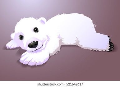 polar bear baby.Vector