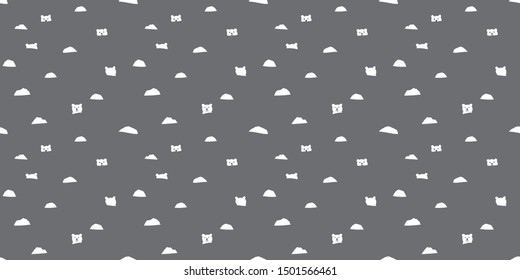 Polar bear background. Seamless pattern. Vector.