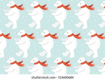 polar bear background template vector/illustration