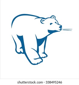 Polar bear blue sketch
