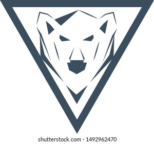 Polar bear blue triangle logo