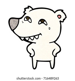 desenho animado de urso polar