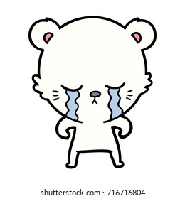 desenho animado de urso polar
