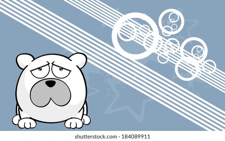 polar bear cartoon background in vector format