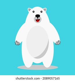 Polar Bear Cartoon Character. A Cute Polar Bear Vector illustration Eps 10