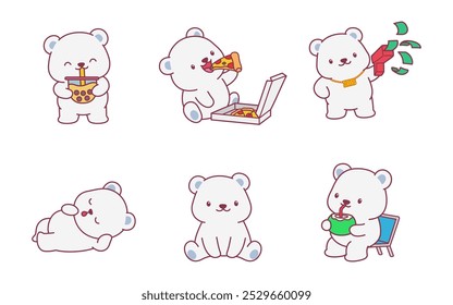 Polar Bear cartoon character cute adorable