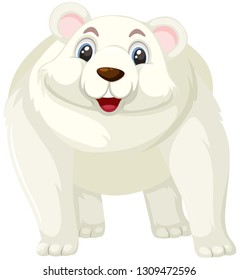 A polar bear cartoon character illustration