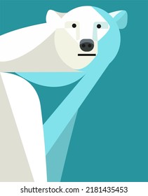 Polar Bear Cartoon Poster Image Abstract Stock Vector (Royalty Free ...