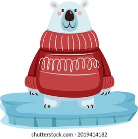 Dibujo vectorial de oso polar e ilustración