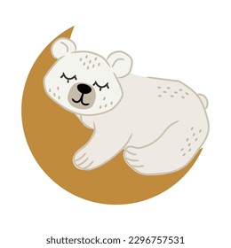 polar bear cartoon vector illustration