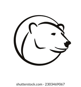 polar bear cartoon vector template