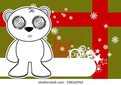 polar bear cartoon xmas background in vector format very easy to edit