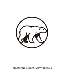 Polar bear character logo design for your brand and company identity