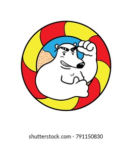 
polar bear of the coast guard
